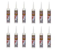 Everbuild Weather And Waterproof Window And Door Frame Acrylic Sealant, White, 290 Ml (Pack Of 12)