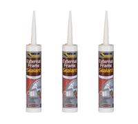 Everbuild Weather And Waterproof Window And Door Frame Acrylic Sealant, White, 290 Ml (Pack Of 3)
