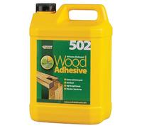 Everbuild 502 All Purpose Weatherproof Wood Adhesive - Suitable for typical Wood Bonding Applications - 5 Litre