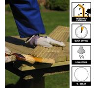 Everbuild Wood Preserver - Interior And Exterior Use - Low Odour - Qui