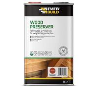 Everbuild Wood Preserver - Interior And Exterior Use - Low Odour - Quick Drying - Long Lasting Protection - Red Cedar - 5 Litres