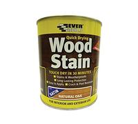 Everbuild Woodstain Satin | Quick Drying, Professional Wood Satin for Architectural Tibmer, Cladding and Garden Furniture - 750ml - Natural Oak