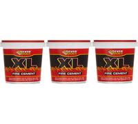 Everbuild XL Fire Cement Ready Mixed Cement, Heat Resistant up to 1250°C 1kg x 3