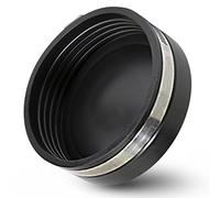 EVERCONNECT 1750 Flexible PVC Pipe Cap with Stainless Steel Clamps, Black, 5 Inch