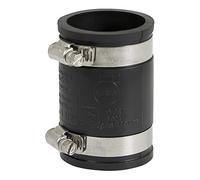EVERCONNECT 4824 Flexible PVC Coupling with Stainless Steel Clamps, Black, 1.5 Inch
