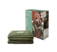 Morphy Richards EverCosy Luxury Striped Fleece Electric Heated Throw, 200x180cm, 9 Heat Settings, Detachable, Teddy and Flannel Fleece, Overheat Protection, Auto Shut Off, Green, 610104