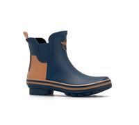 Evercreatures Ankle Rain Boots For Women's Waterproof Boots Garden Boot UK Brand, Blue&orange, 7 UK