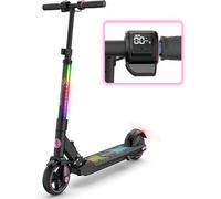 EVERCROSS EV06C Electric Scooter, Foldable Electric Scooter for Kids Ages 6-12, Up to 9.3 MPH & 5 Miles, LED Display, Colorful LED Lights, ..