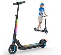 EVERCROSS EV06C Electric Scooter Kids ages 6-12, Foldable, LED Lights | 6.5'' E-Scooter Lightweight with LED Display, Colorful LED Lights, 3 speeds up to 15km/h, 8km Range, adjustable handlebar