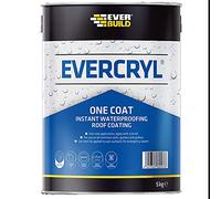 Evercryl Black Fibre Reinforced Flat Roofing Coat Sealant Paint 2 x 5 Kg