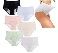 Everdries Leakproof Underwear, Everdries Panties, Everdries Leakproof Ladies Ice Silk High Waisted Panties (6PCS,6XL)
