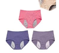 Everdry Leakproof Panties for Women Over 60 70, Washable & Reusable Comfy High Waisted Ladies Incontinence Underwear(3pcs E,XXS)