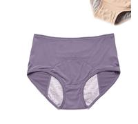 Everdry Leakproof Panties for Women Over 60 70, Washable & Reusable Comfy High Waisted Ladies Incontinence Underwear(Purple,5XL)