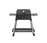 Everdure by Heston Blumenthal Force 2 Burner Gas BBQ - Premium Outdoor Barbecue with Fast Ignition, Cast Iron Grill Plates, Convection Cooking & Temperature Gauge- Portable Garden BBQ in Graphite Grey