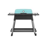 Everdure by Heston Blumenthal Furnace 3 Burner Gas BBQ - Large Outdoor Gas Barbecue with Fast Ignition, Cast Iron Grill Plates, High Hood Convection Cooking & Temp Gauge - Premium Garden BBQ in Mint
