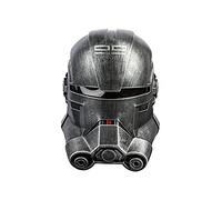 Evere Cosplay Helmet Halloween Deluxe Resin Full Head Helmet Mask Cosplay Roleplay Prop Collectible, Black Silver, Standard