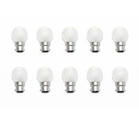 Eveready 10 X Eveready 25W BC B22 Opal Golf Light Bulbs