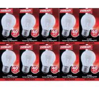 Eveready 10 X EVEREADY 40W ES E27 OPAL GOLF LIGHT BULBS
