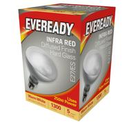 Eveready 250W ES E27 Screw in Heat Lamp Bulb Clear - Warm White - 1300 Lumen - 120V - 1 Count