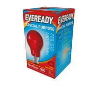 Eveready 40W Bc Gls Red Fireglow Lamp