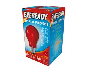 Eveready 40W Bc Gls Red Fireglow Lamp