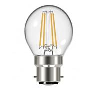 Eveready S15479 B22 BC Golf Filament Clear LED Bulb 4W 470lm Warm White 2700K (5 Pack)