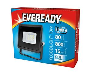 Eveready Black 10w LED Floodlight - Cool White / 4000k (S13944)