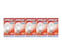 Eveready E14 Bulb LED Golf (SES) 470 lumens 5.2 Watt Daylight 6500k. Pack of 5 Bulbs
