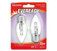 Eveready ECO Halogen 20W (25W Equivalent) Candle E27 Cap Light Bulb, Pack of 2, 25 W