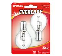 Eveready ECO Halogen 33W (40W Equivalent) Mini Globe B15 Cap Light Bulb, Pack of 2, B15d, 40 W