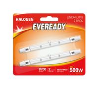 Eveready ECO Halogen 400W (500W Equivalent) Linear Light Bulb,White, Pack of 2, R7s, 500 W