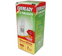 Eveready ECO Halogen 33W (40W Equivalent) G9 Cap Capsule Light Bulb, Pack of 2, 40 W