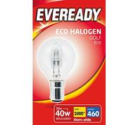 Eveready ECO Halogen Golf 30W (40W Equivalent) B15 Light Bulb, B15d, 30 W