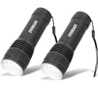 Eveready Energizer LED Torch, (2 Pack), Black, Super Bright Flashlight for Outd