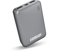 EVEREADY - External Battery 10000 mAh + USB-A/Micro-USB Cable - External Phone Battery - Silver