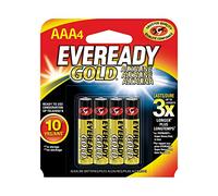 Eveready Gold Alkaline AAA Batteries, 4 Pack of Triple A Batteries