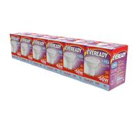 Eveready GU10 LED Bulb 4.7W Replaces 50W Daylight (6500k) 345 Lumens Non-Dimmable Spotlight. Pack of 6 Bulbs.