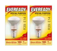 Eveready Lava Lamp Reflector R39: E14 (Ses) 180Lm 30W 2700K (Warm White) Light Bulb - Pack Of 2