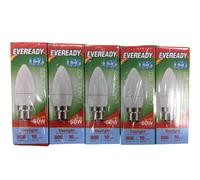 Eveready LED BC Candle Bulb 60w daylight pk of 5