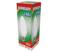 Eveready Led Candle Bulb - E27 - 5.2W - 40W Equivalent - Cool White 4000K - 480 Lumens Energy Saving Light Bulb - Led Light Bulb