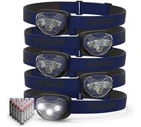 EVEREADY LED Headlamps Pro200 [5-Pack], IPX4 Water Resistant, Bright and Durable Head Lights for Camping, Hiking, Emergency Power Outage (Batteries Included)