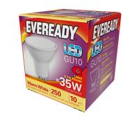 Eveready S13598 GU10 Spotlight LED Bulb Opal 3.1W 230lm Warm White 3000K