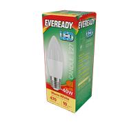 Eveready S13614 E27 ES Candle LED Bulb Opal 4.9W 470lm Warm White 3000K