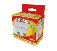 Eveready S15336 E14 SES Reflector R50 LED Bulb Opal 4.9W 470lm Warm White 3000K (2 Pack)