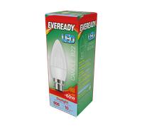 Eveready S17378 B22 BC Candle LED Bulb Opal 7.3W 806lm Daylight 6500K