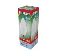 Eveready S17380 LED Candle Bulb 60w E14 (SES) 806lm 7.3W Daylight (Pack of 5)