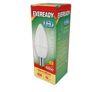 Eveready S17381 B15 SBS Candle LED Bulb Opal 7.3W 806lm Warm White 3000K
