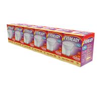 Eveready GU10 LED Bulb 4.7W Replaces 50W Warm White (3000k) 345 Lumens Non-Dimmable Spotlight. Pack of 6 Bulbs.