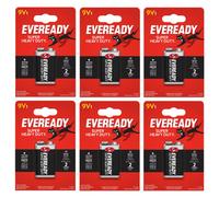 Eveready Super Heavy Duty 9V Zinc Battery, Pack Of 6