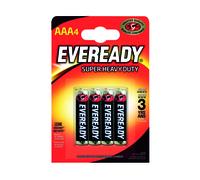 Eveready Super Heavy Duty AAA Batteries (Pack of 4) RO3B4UP